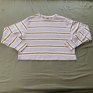 Wild fable striped long sleeved crop top sz small